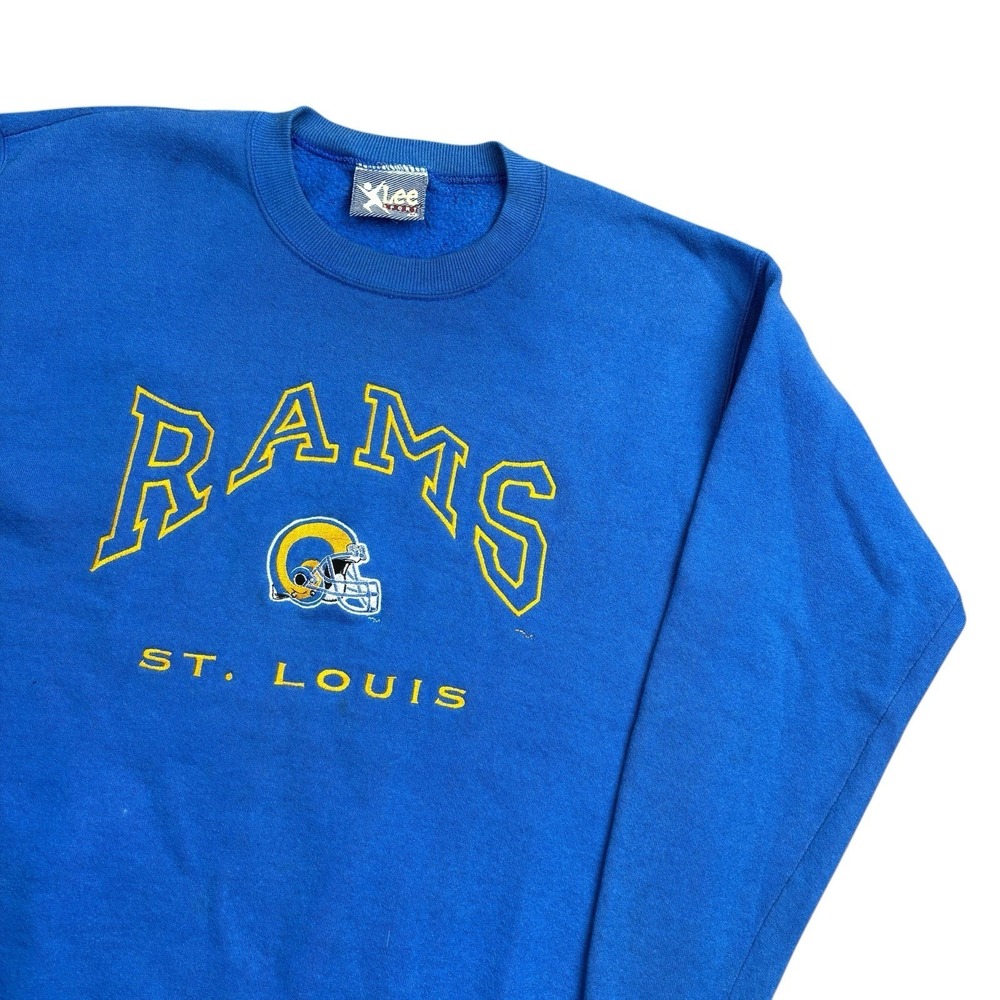 Vintage 90s Lee Sport St. Louis Rams Sweatshirt Men's Medium Embroidered NFL